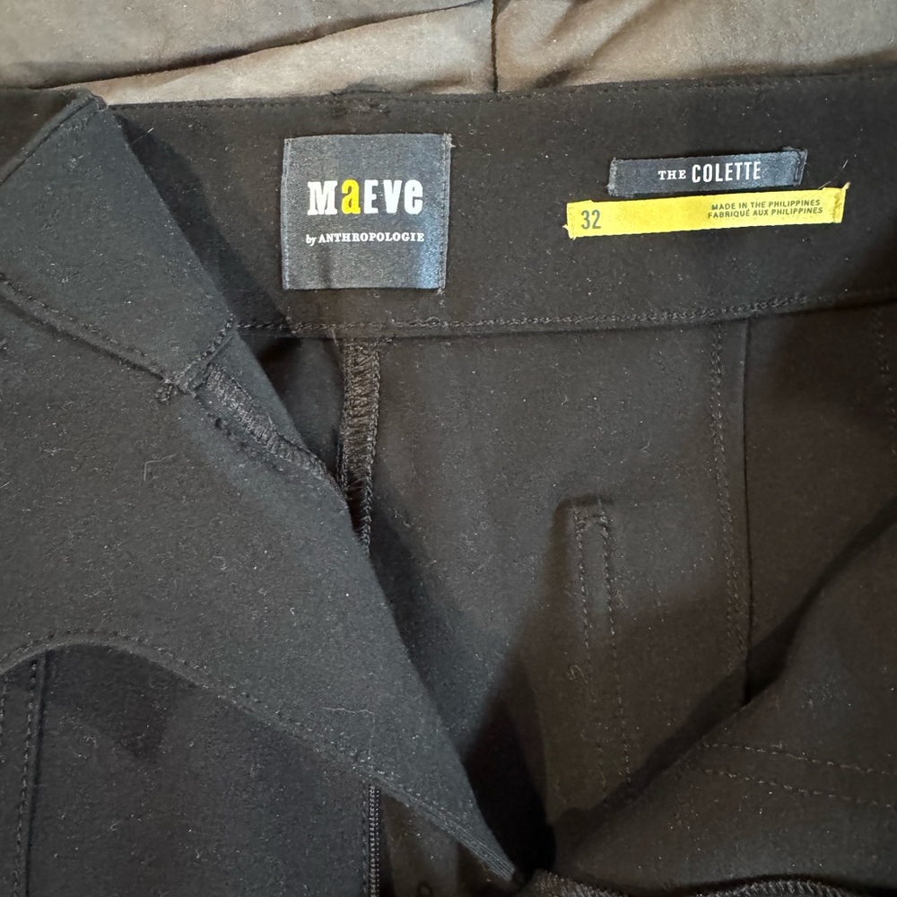 Maeve by Anthropologie Colette Midnight Black Trousers